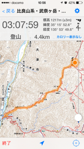 武奈ヶ岳　地図